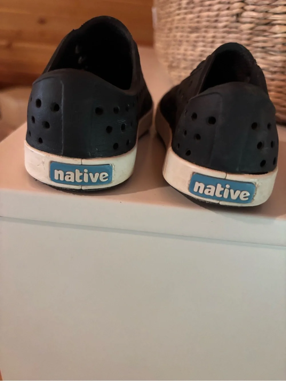 Native Kids Slip-On Water Shoes in Black and White